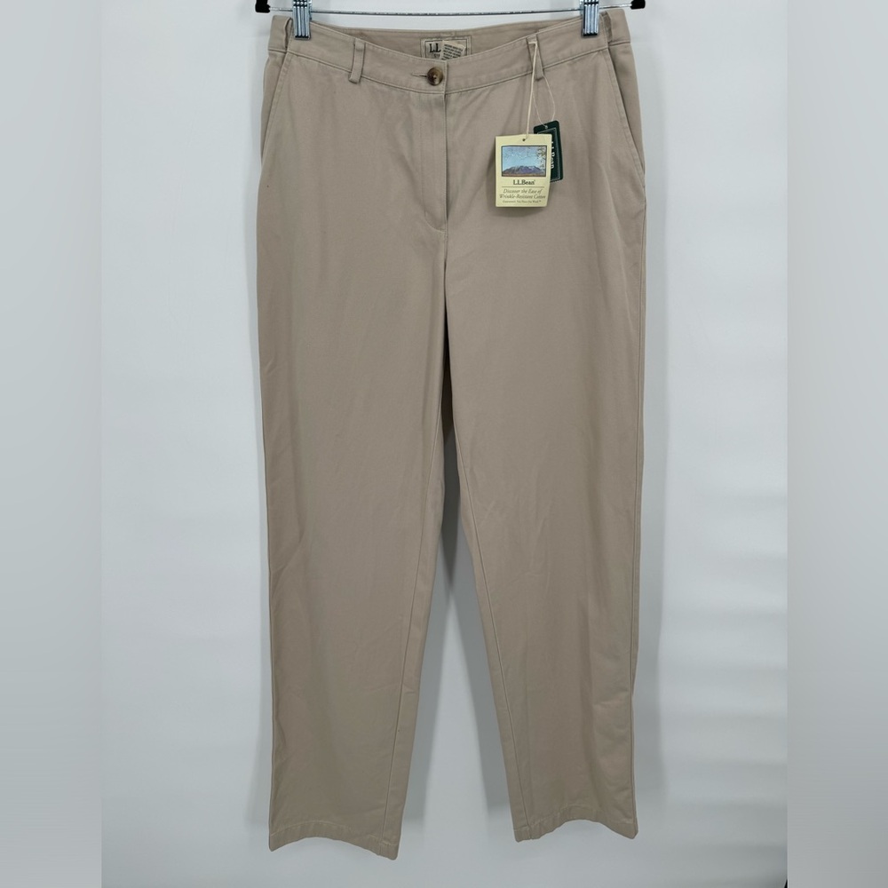 L.L. Bean Straight Fit Kakis Wrinkle Resistant‎ Women’s Size 8T NWT 0HOHS